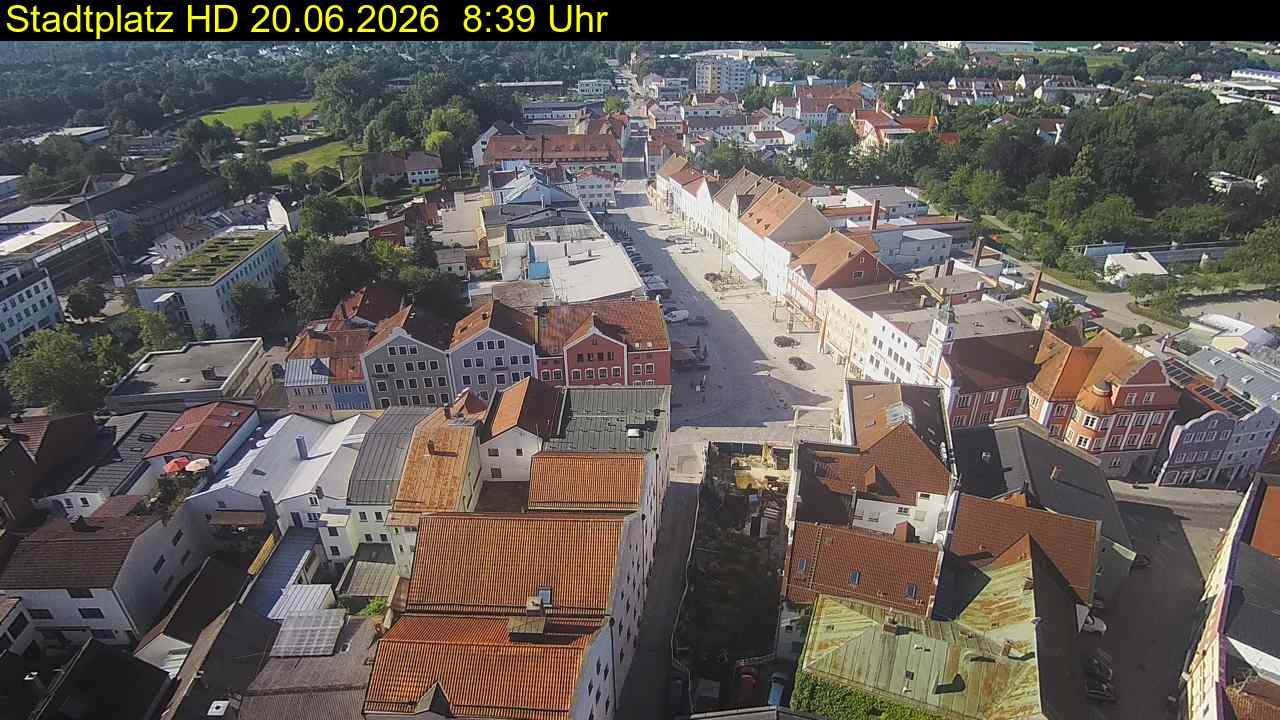 Archived image Webcam Town Square in Eggenfelden
