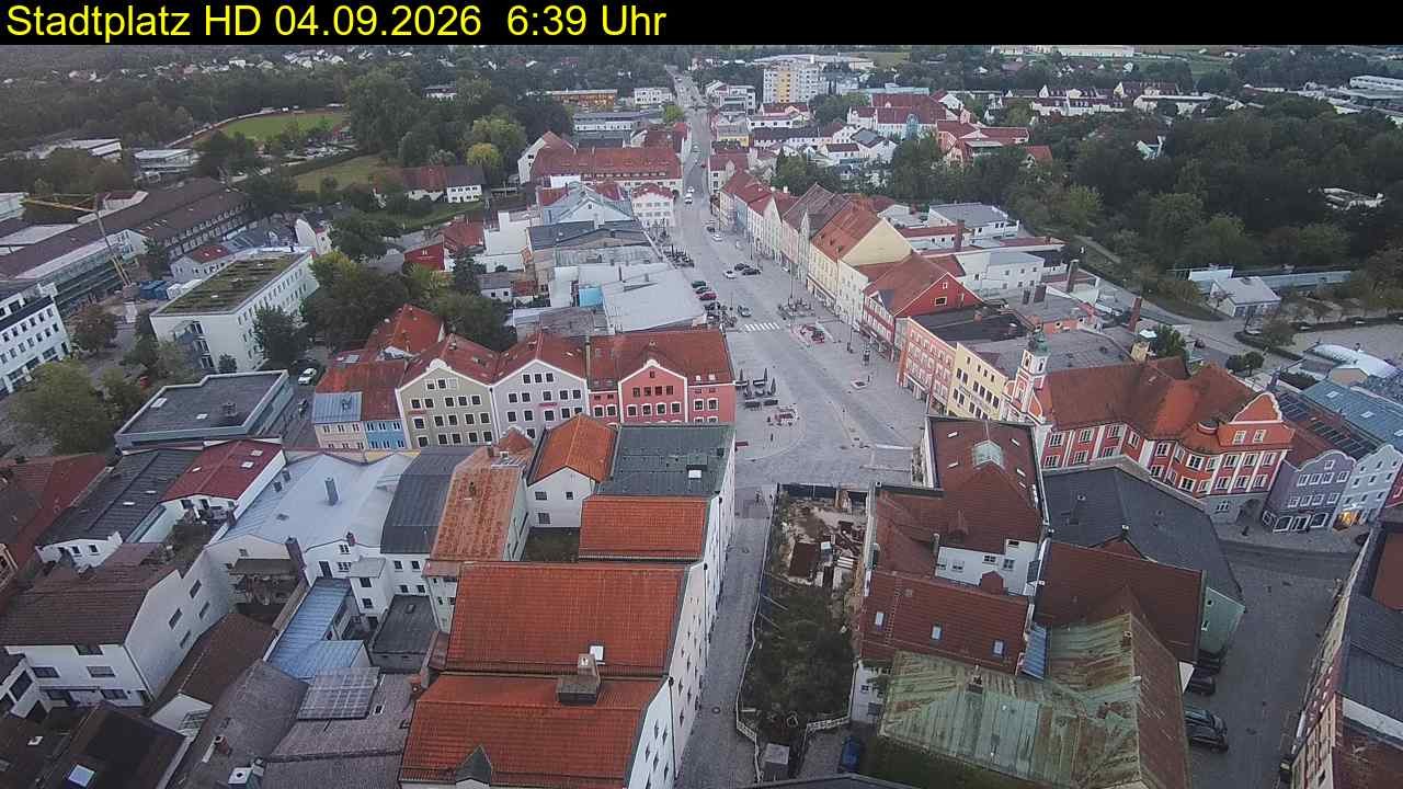 Archived image Webcam Town Square in Eggenfelden