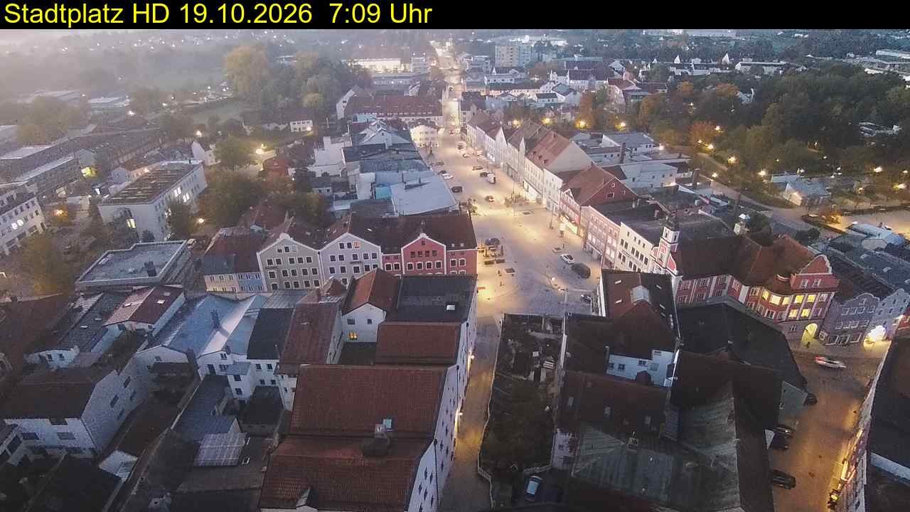 Archived image Webcam Town Square in Eggenfelden