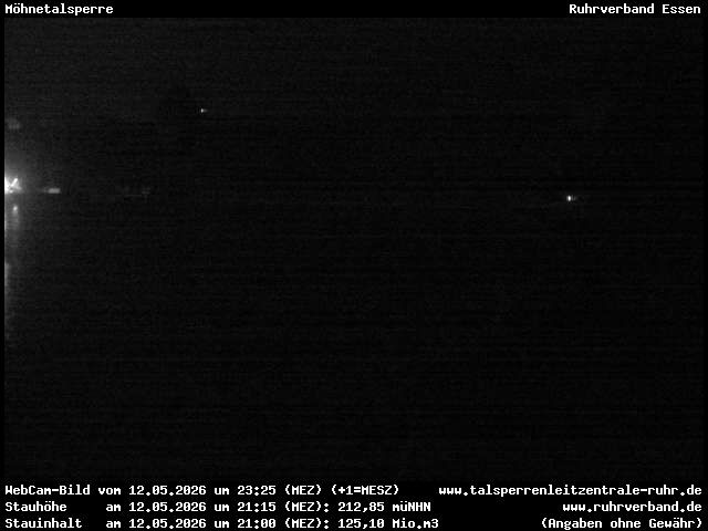Archiv Foto Webcam Möhnetalsperre: Blick auf Staumauer