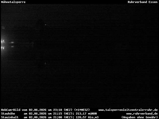 Archiv Foto Webcam Möhnetalsperre: Blick auf Staumauer