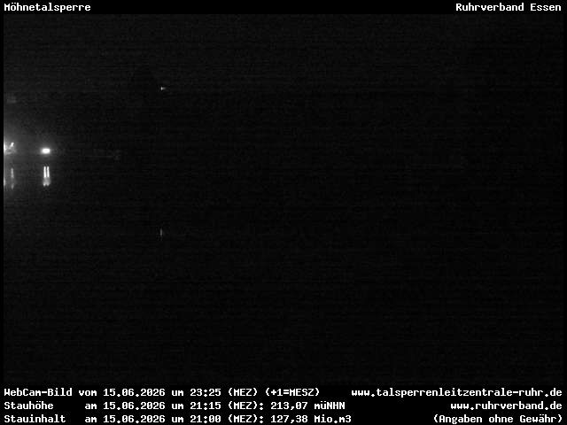 Archived image Webcam View of dam lake Moehnesee