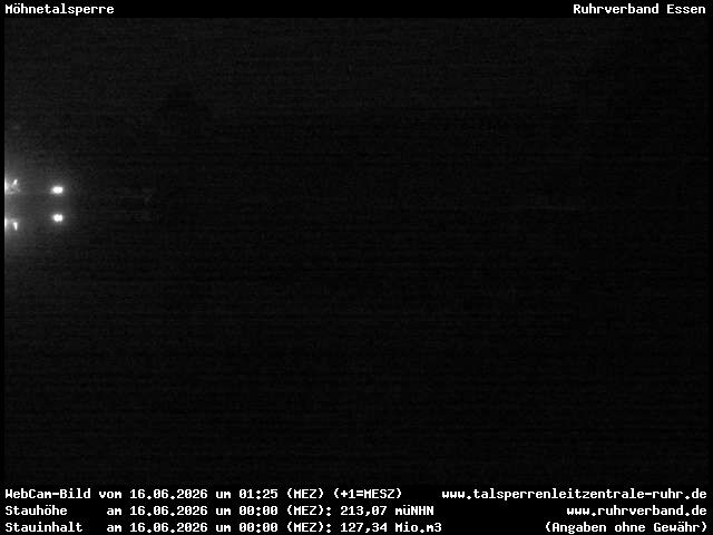 Archived image Webcam View of dam lake Moehnesee