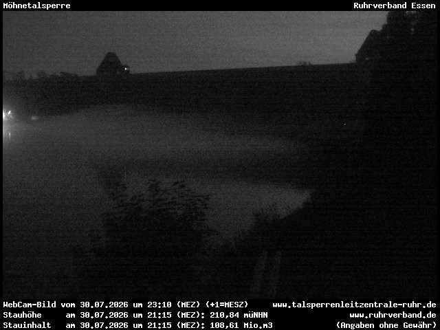 Archived image Webcam View of dam lake Moehnesee