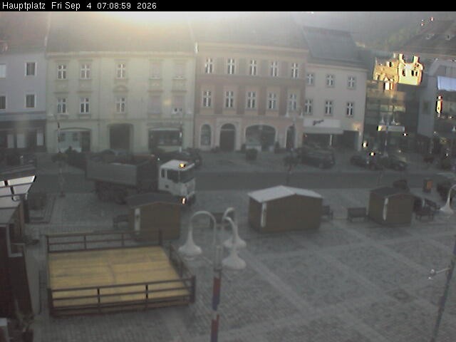 Archived image Webcam View towards main square, Judenburg, Styria (Austria)