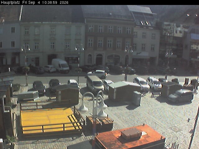 Archived image Webcam View towards main square, Judenburg, Styria (Austria)
