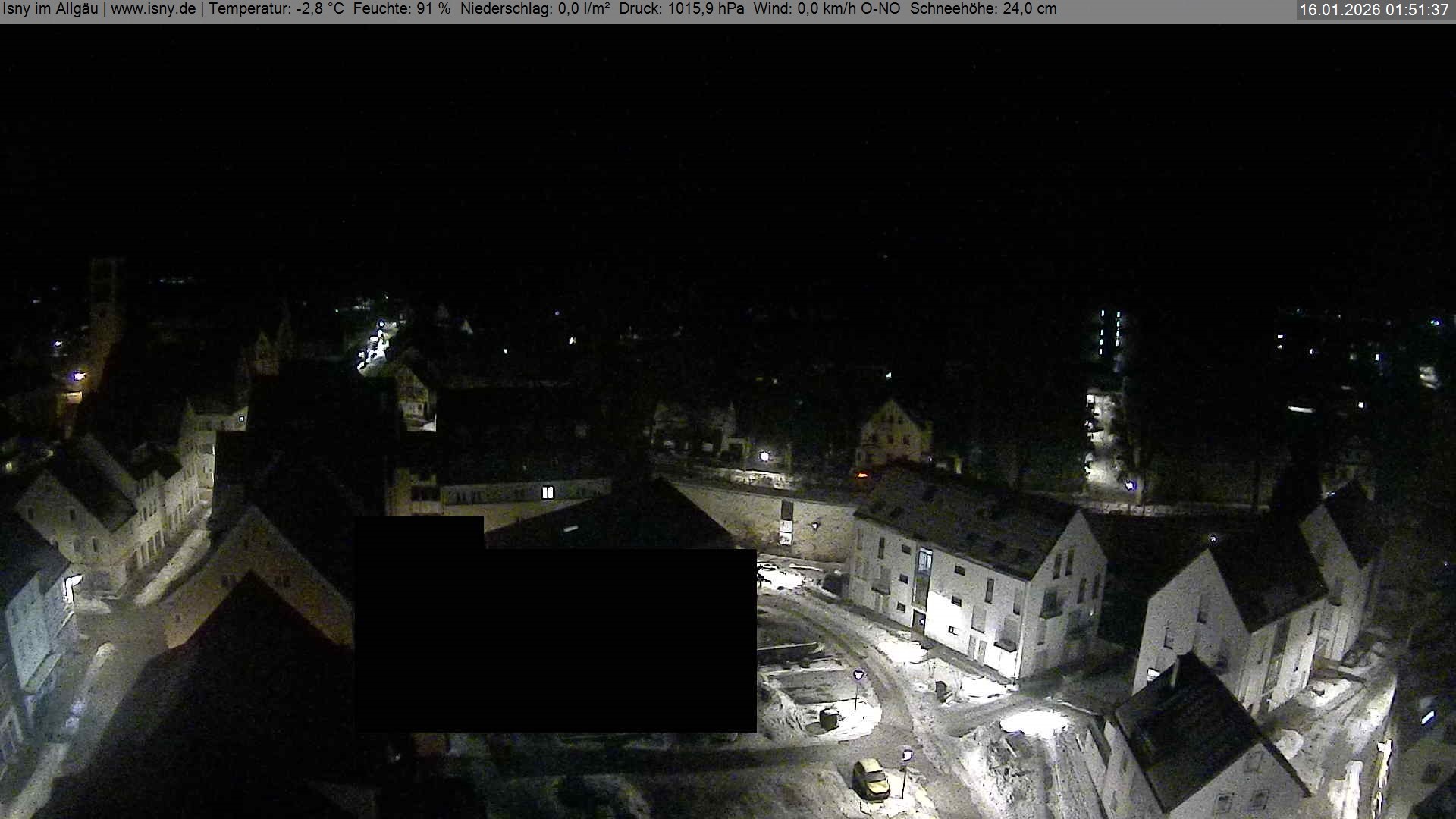 Archived image Webcam Isny - Allgäu - View to St. Mary Church