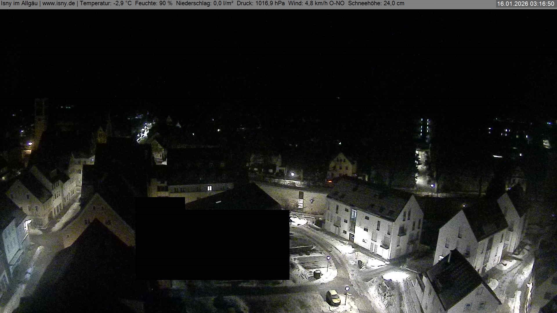 Archived image Webcam Isny - Allgäu - View to St. Mary Church
