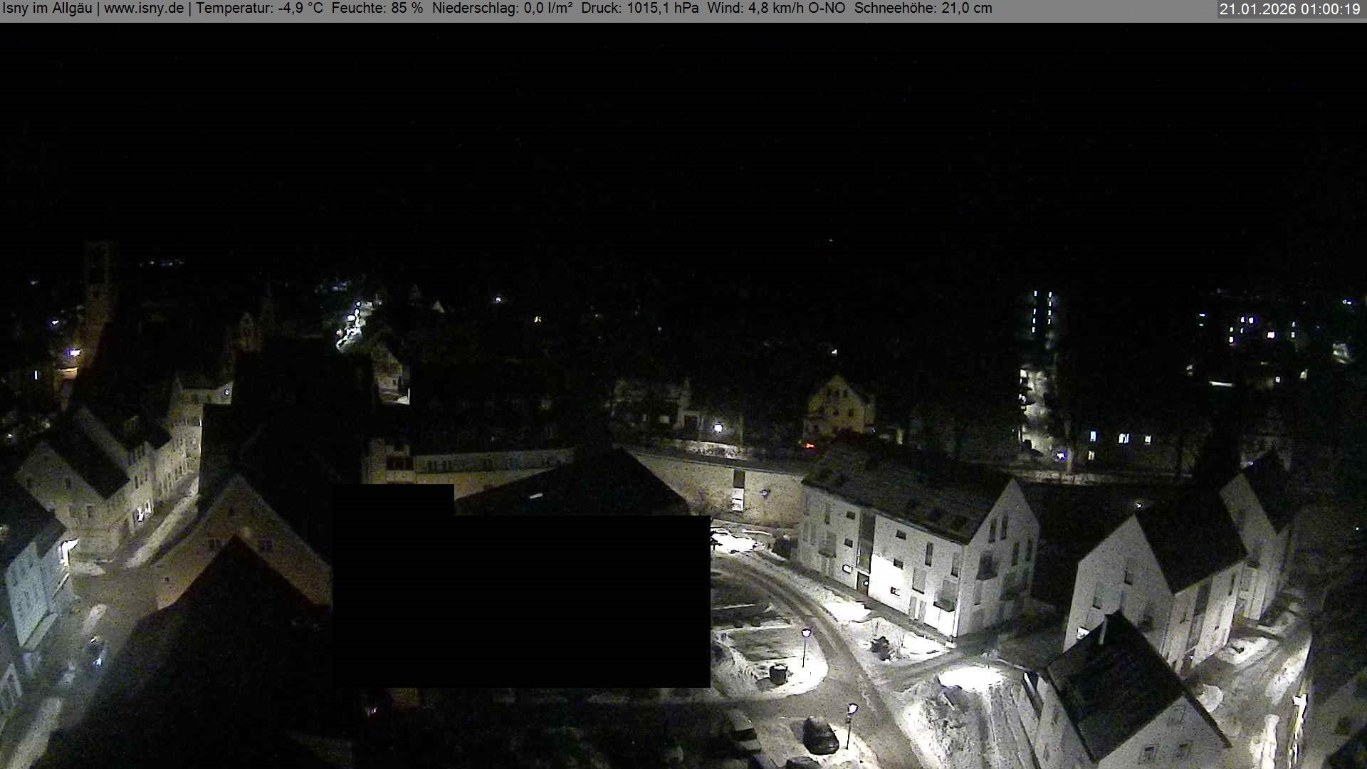 Archiv Foto Webcam Isny im Allgäu - Blick auf die Kirche St. Maria