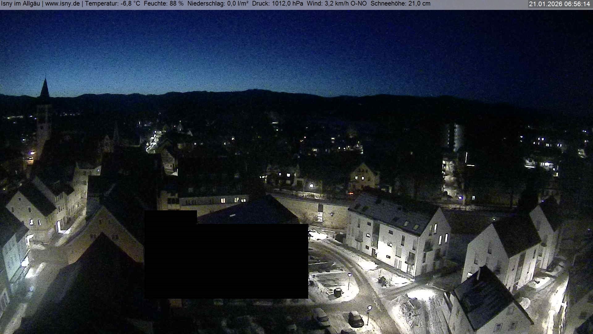 Archiv Foto Webcam Isny im Allgäu - Blick auf die Kirche St. Maria
