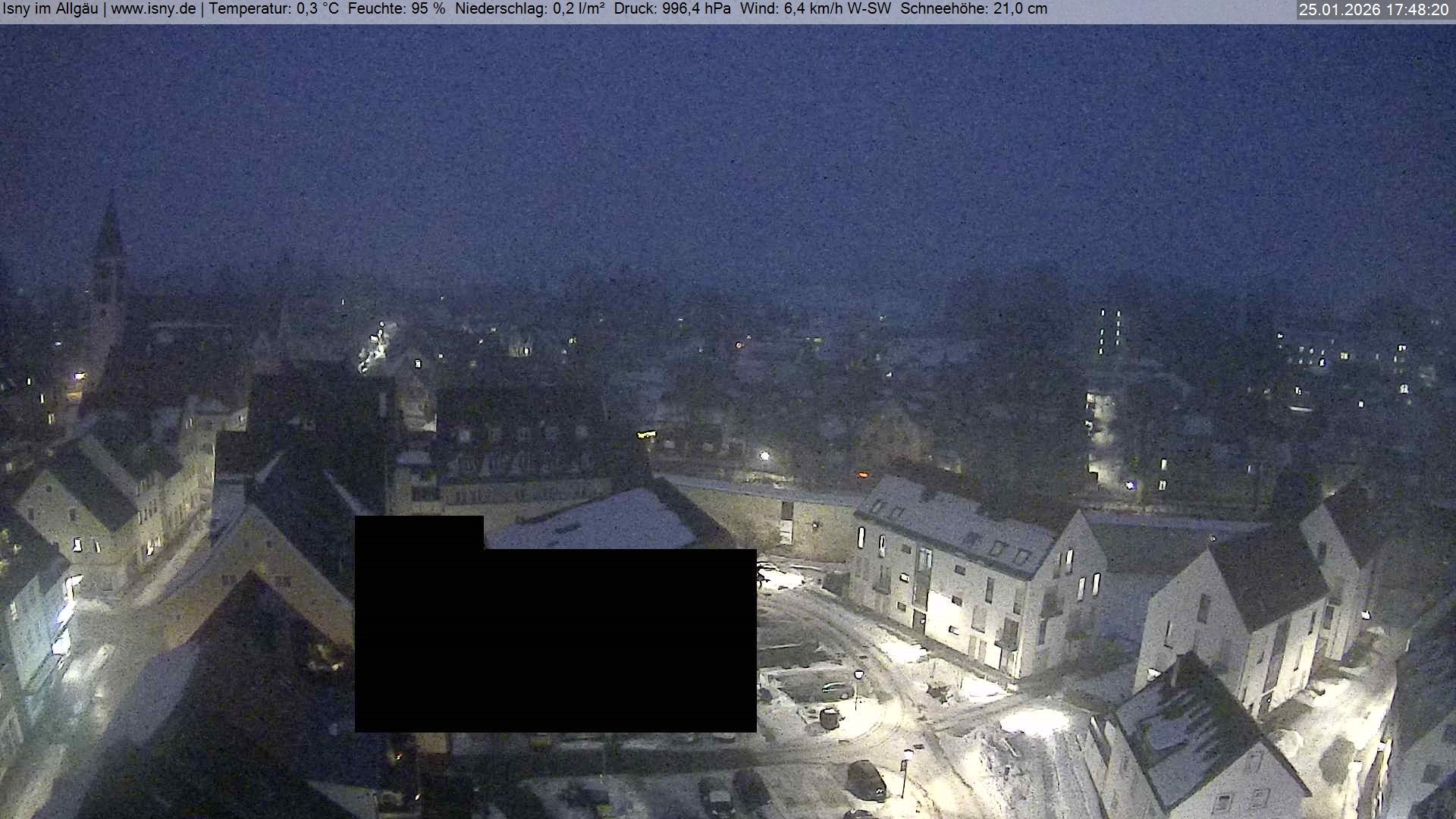Archiv Foto Webcam Isny im Allgäu - Blick auf die Kirche St. Maria