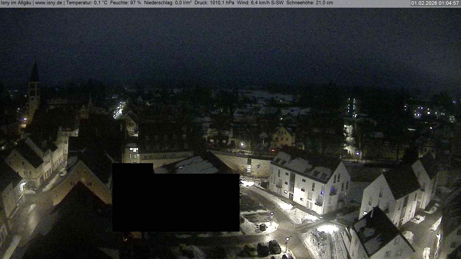 Archiv Foto Webcam Isny im Allgäu - Blick auf die Kirche St. Maria