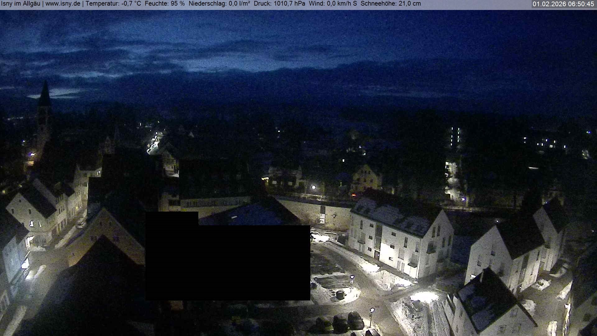 Archiv Foto Webcam Isny im Allgäu - Blick auf die Kirche St. Maria