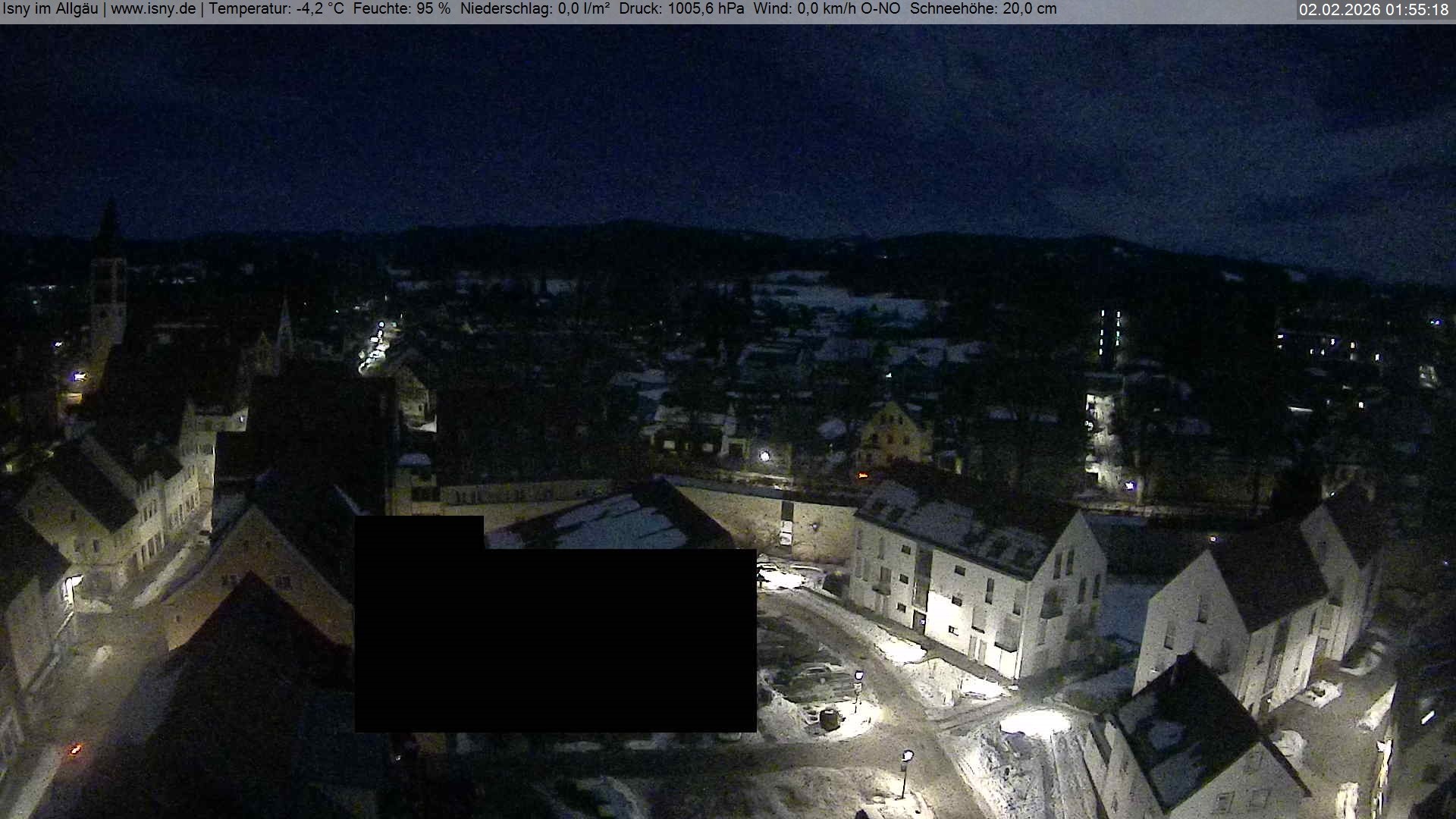 Archiv Foto Webcam Isny im Allgäu - Blick auf die Kirche St. Maria