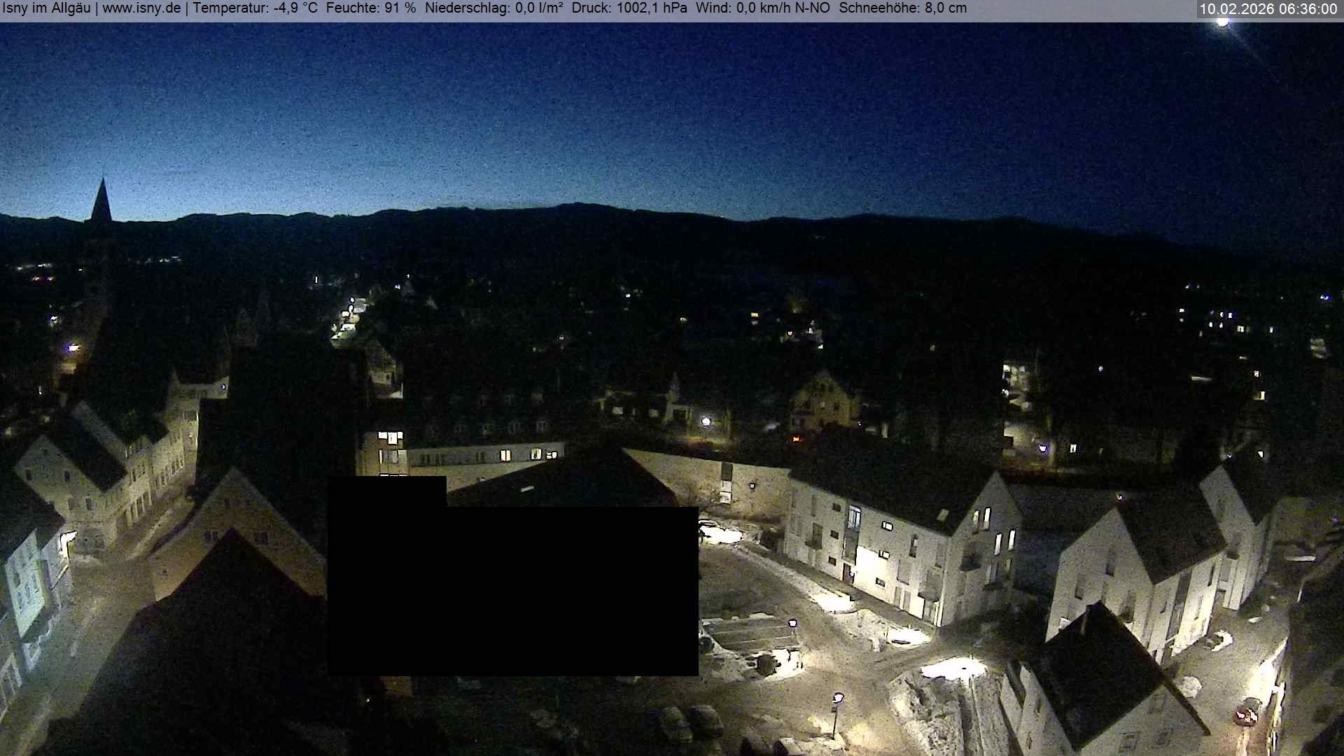 Archiv Foto Webcam Isny im Allgäu - Blick auf die Kirche St. Maria