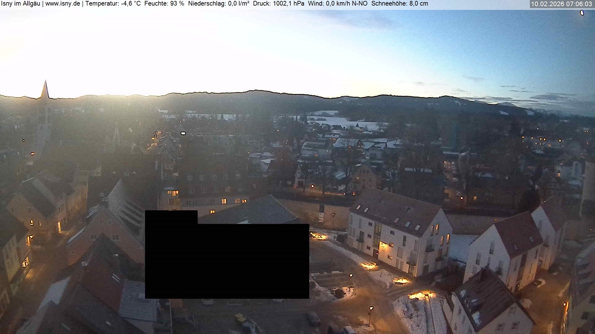 Archiv Foto Webcam Isny im Allgäu - Blick auf die Kirche St. Maria