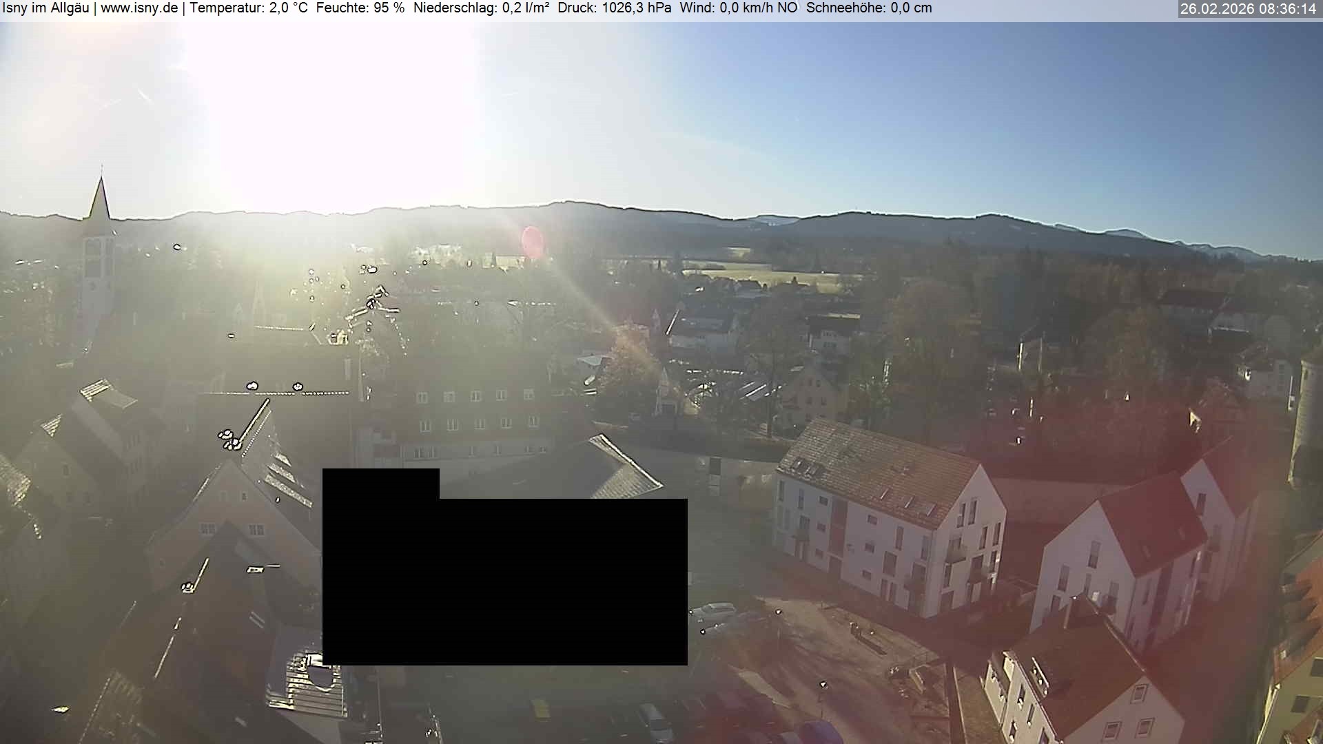 Archiv Foto Webcam Isny im Allgäu - Blick auf die Kirche St. Maria