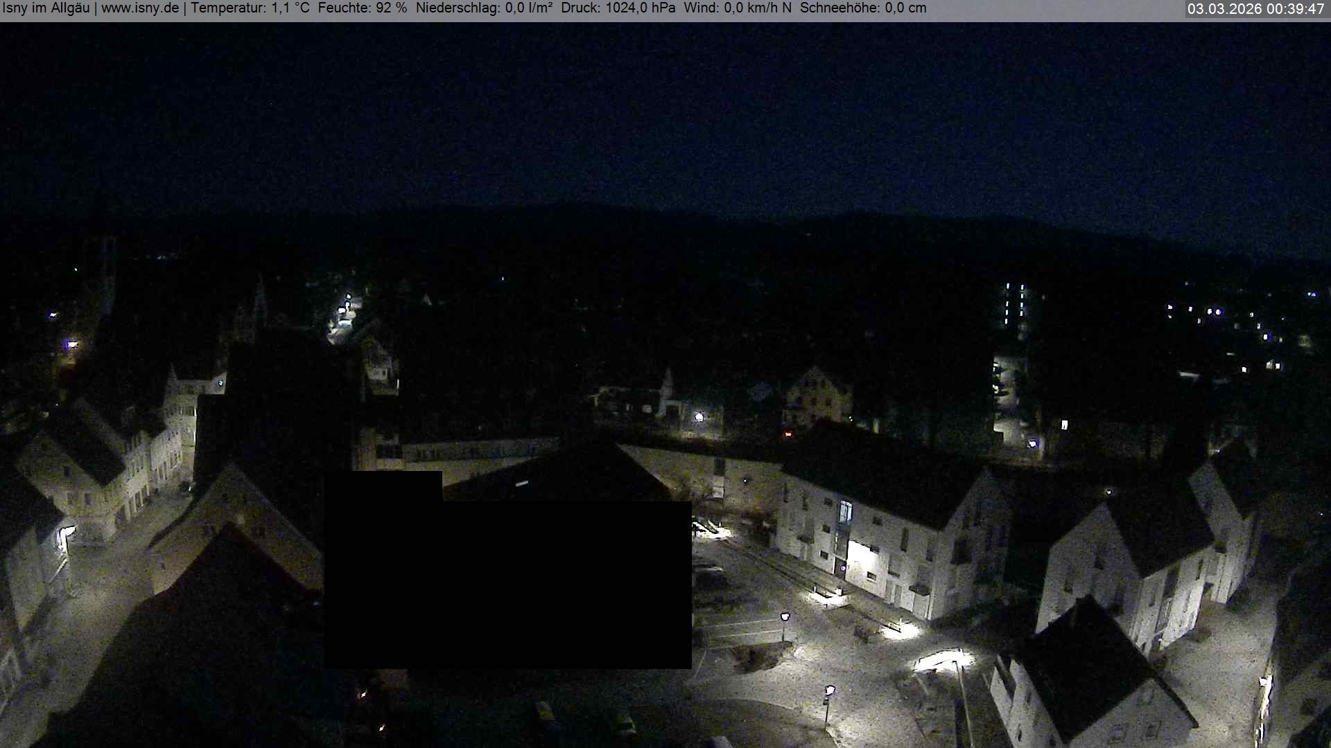 Archiv Foto Webcam Isny im Allgäu - Blick auf die Kirche St. Maria
