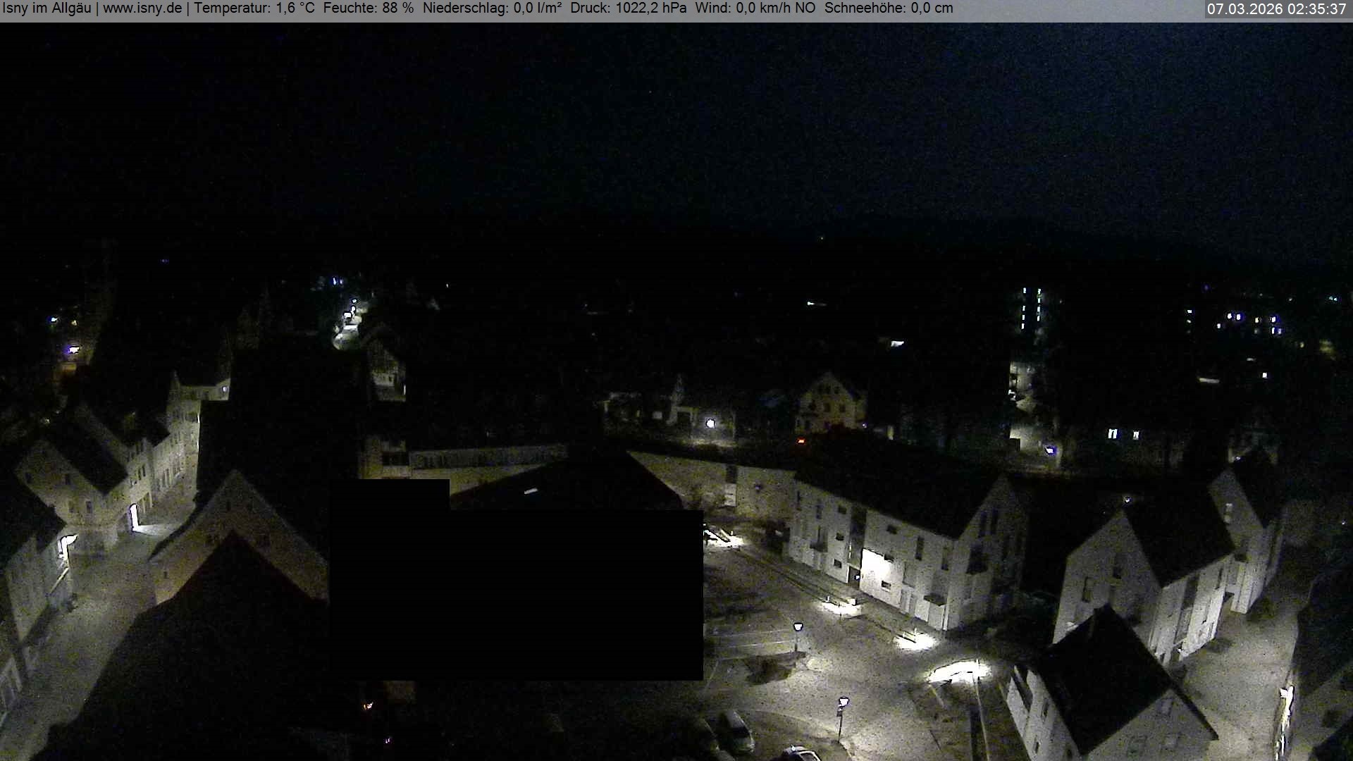 Archiv Foto Webcam Isny im Allgäu - Blick auf die Kirche St. Maria