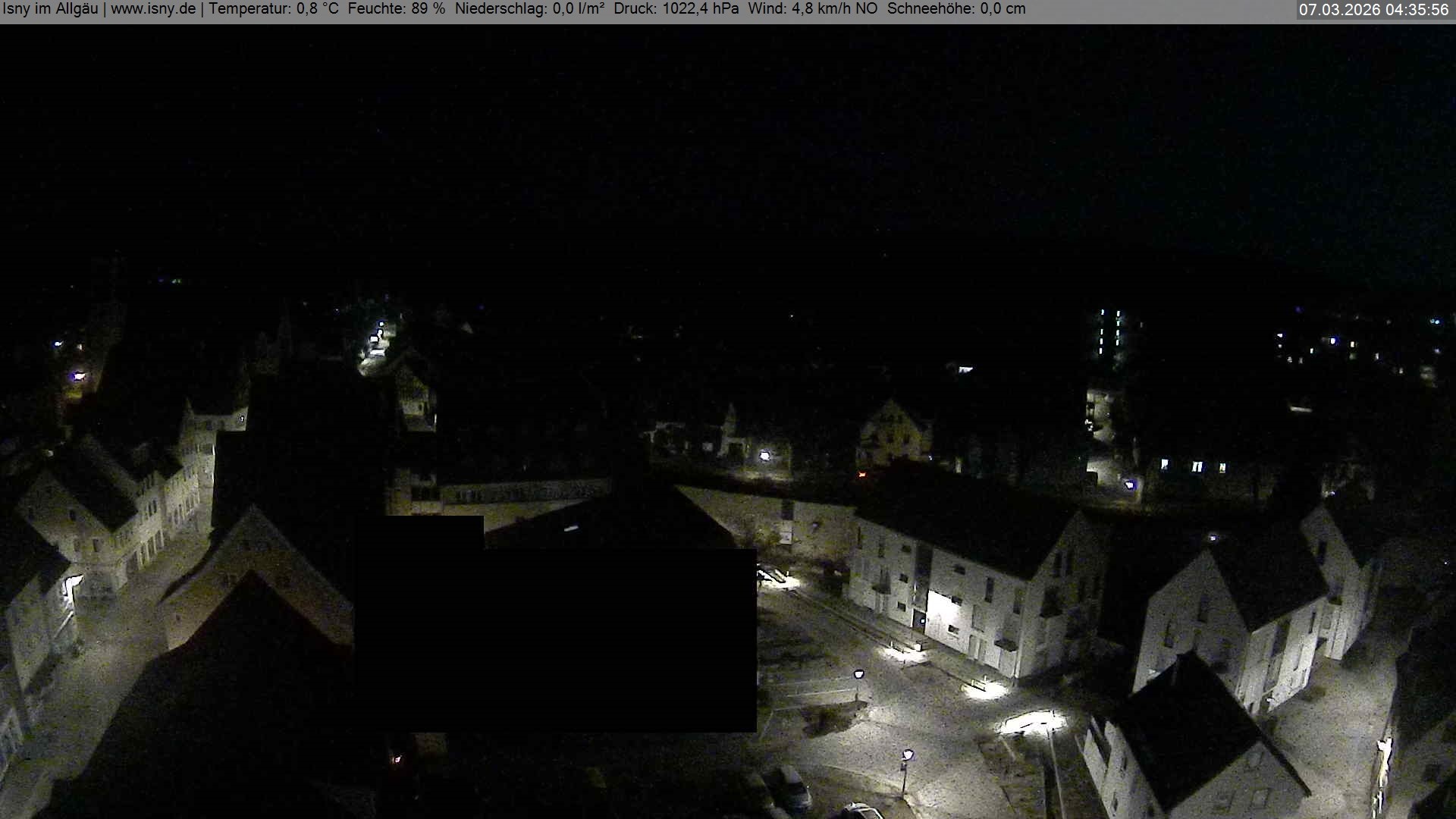 Archiv Foto Webcam Isny im Allgäu - Blick auf die Kirche St. Maria