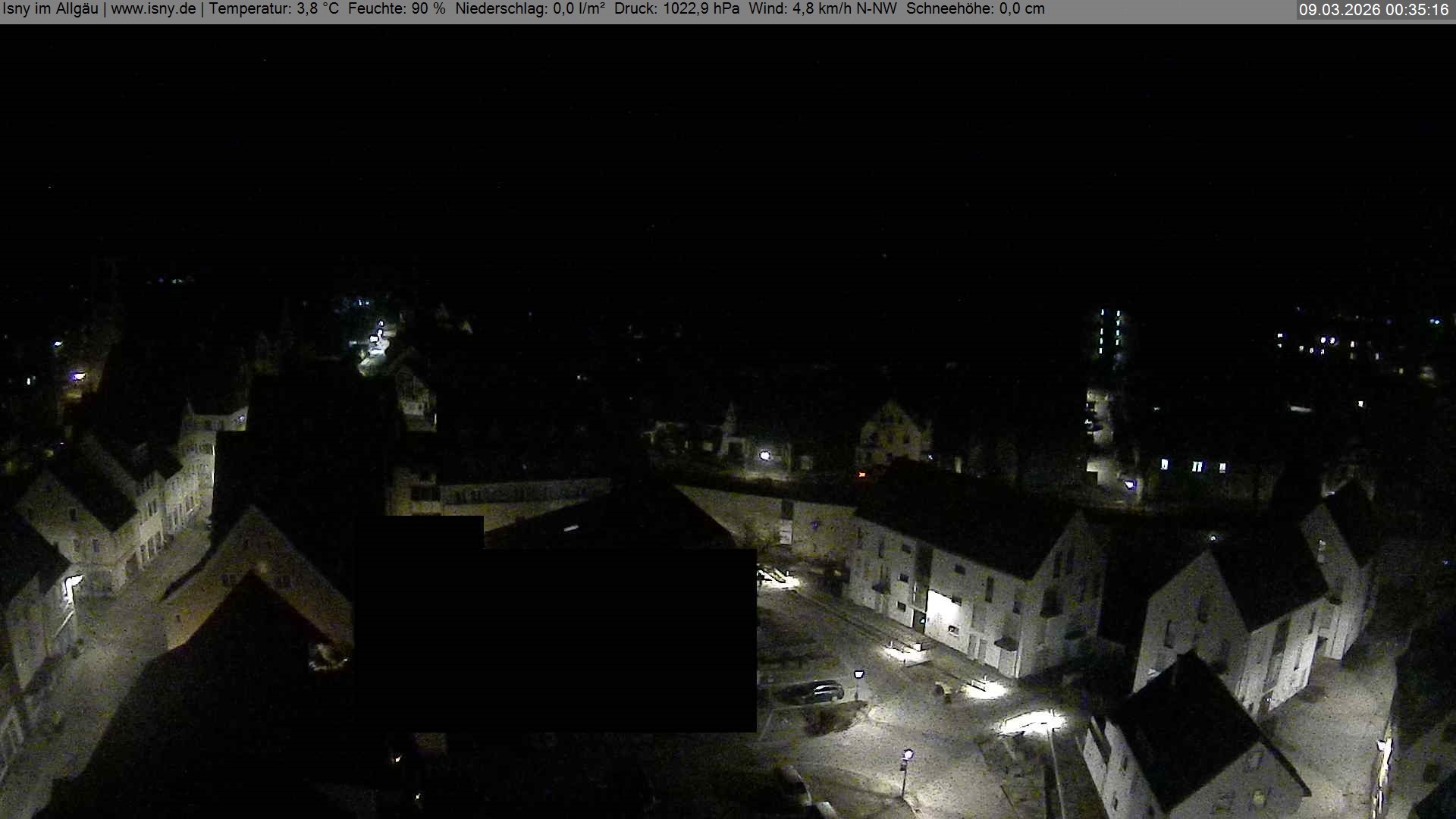 Archiv Foto Webcam Isny im Allgäu - Blick auf die Kirche St. Maria