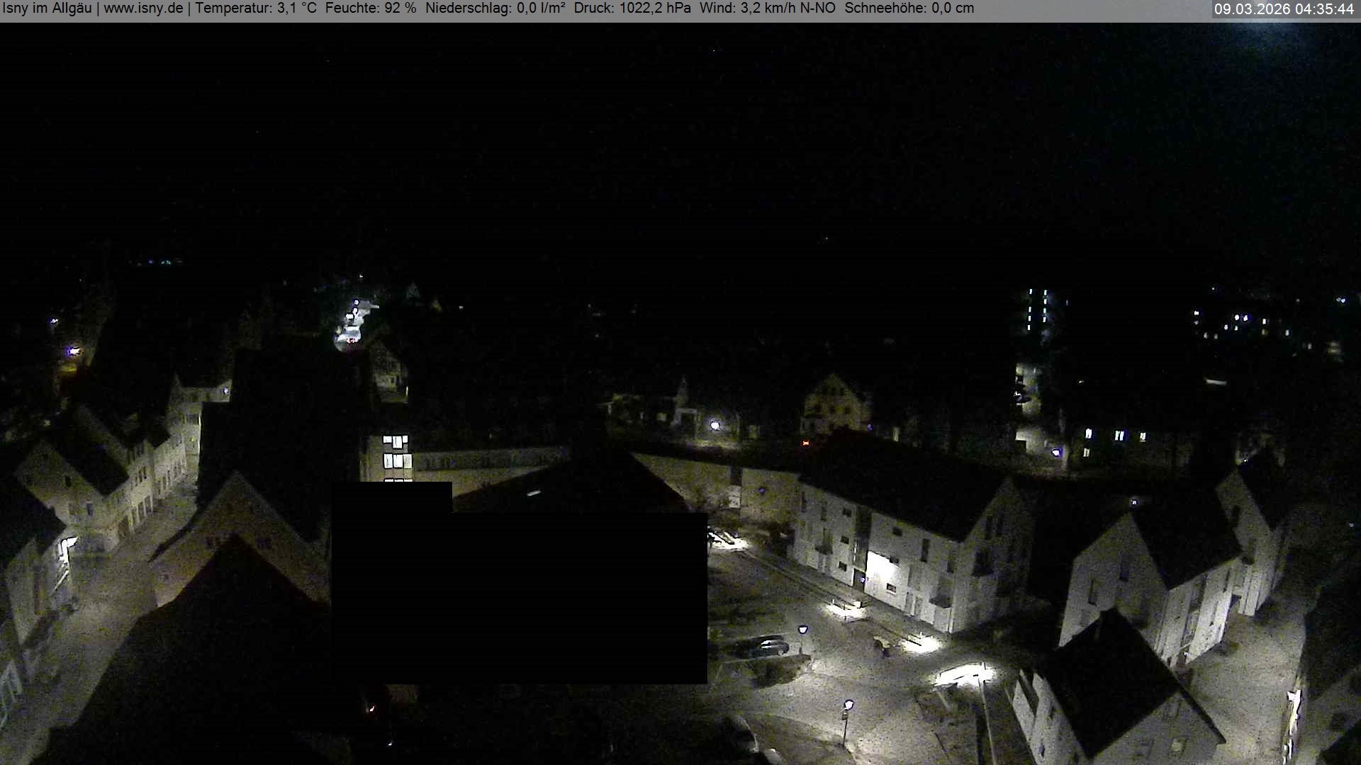 Archiv Foto Webcam Isny im Allgäu - Blick auf die Kirche St. Maria