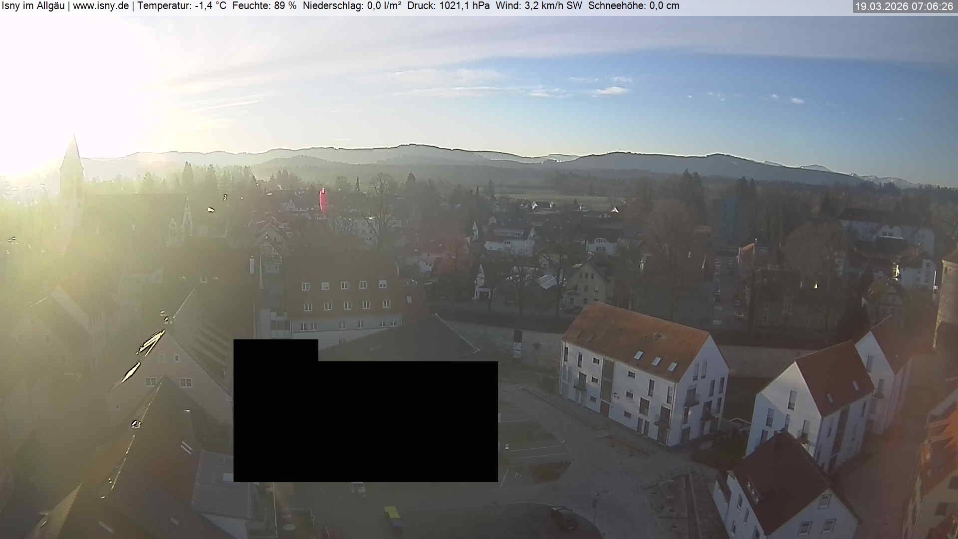 Archiv Foto Webcam Isny im Allgäu - Blick auf die Kirche St. Maria