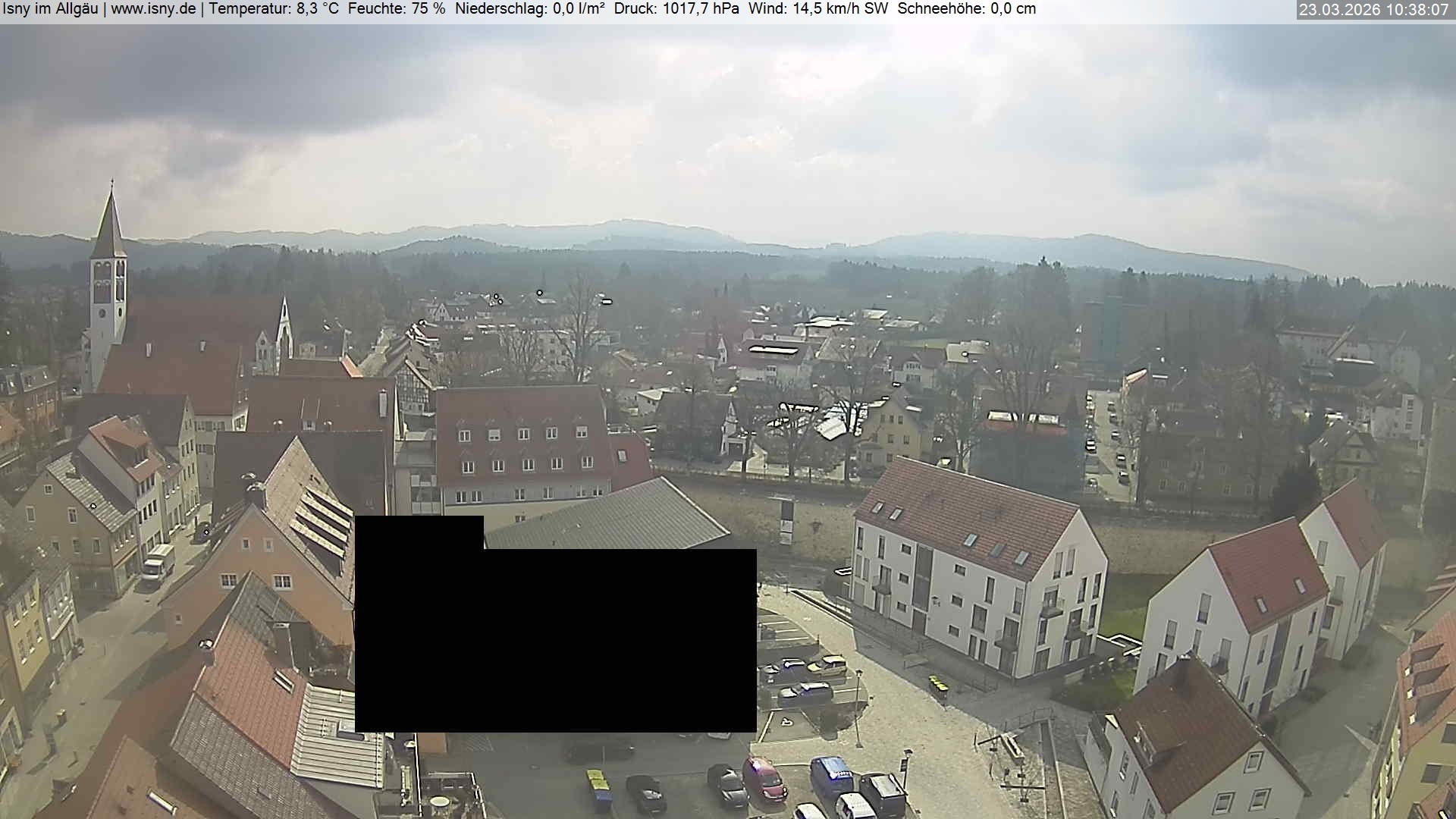 Archiv Foto Webcam Isny im Allgäu - Blick auf die Kirche St. Maria