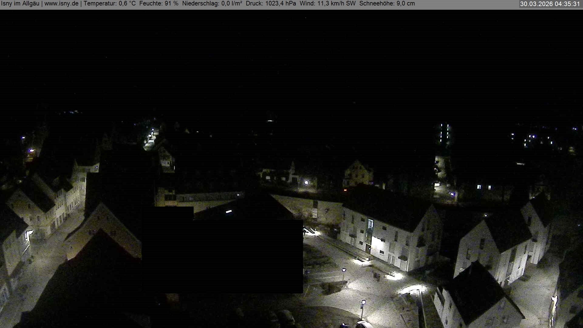 Archiv Foto Webcam Isny im Allgäu - Blick auf die Kirche St. Maria