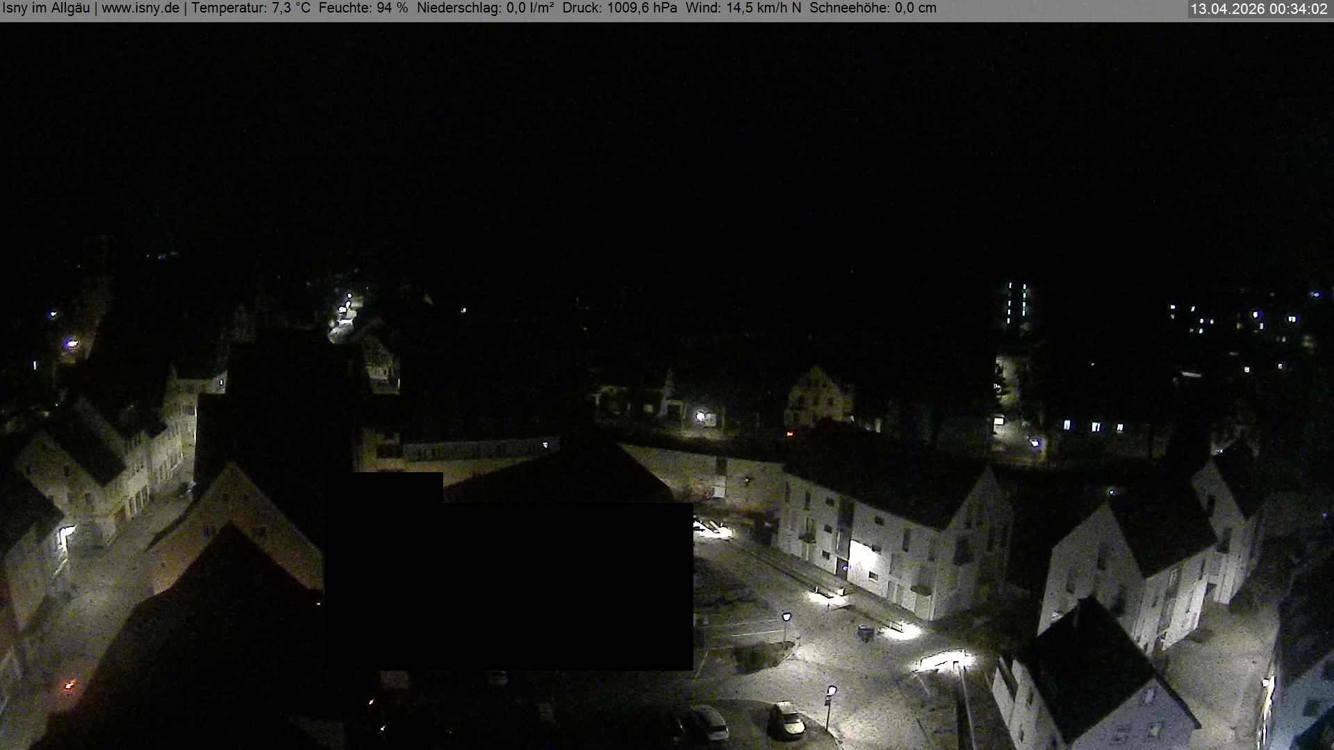 Archiv Foto Webcam Isny im Allgäu - Blick auf die Kirche St. Maria