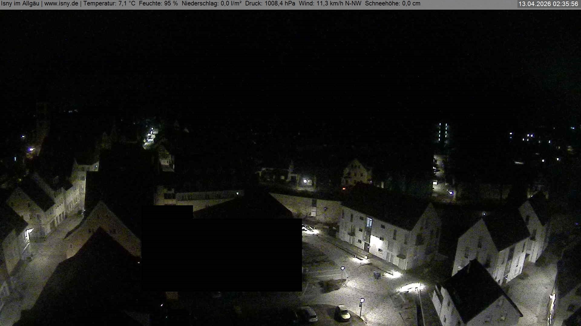 Archiv Foto Webcam Isny im Allgäu - Blick auf die Kirche St. Maria