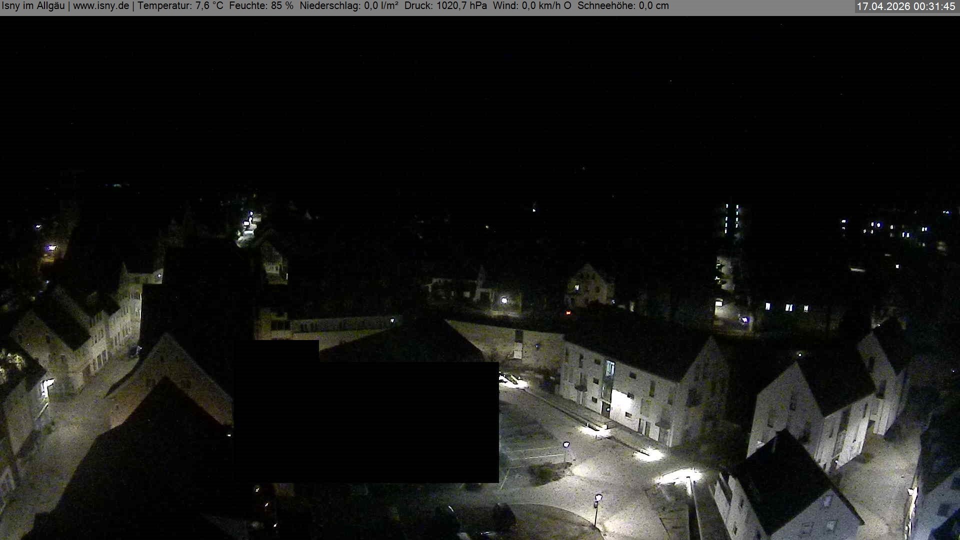 Archiv Foto Webcam Isny im Allgäu - Blick auf die Kirche St. Maria