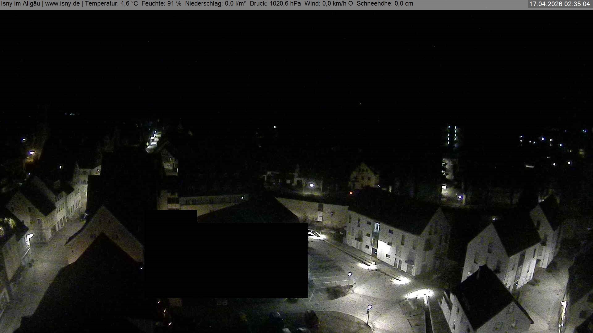 Archiv Foto Webcam Isny im Allgäu - Blick auf die Kirche St. Maria
