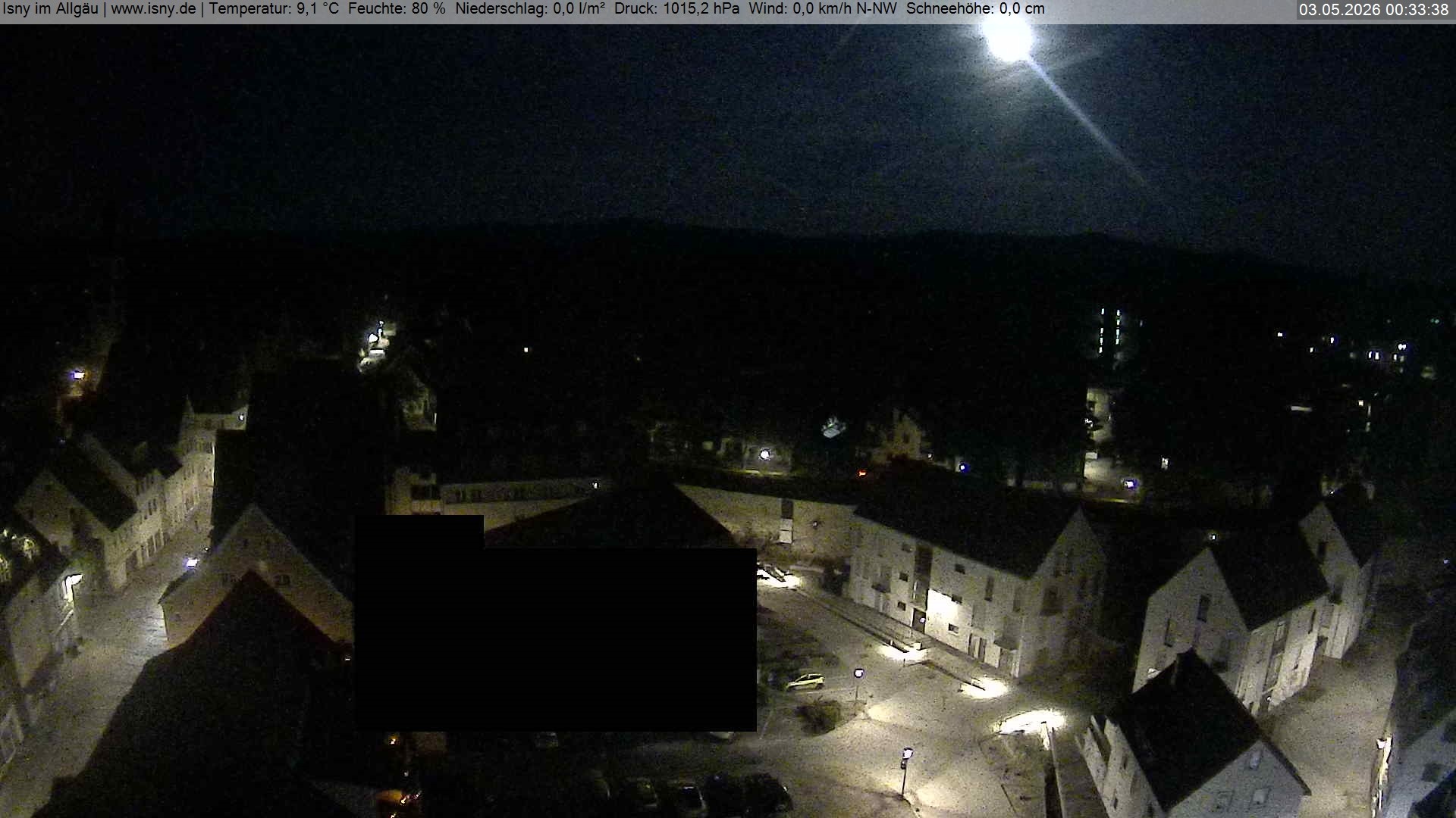Archiv Foto Webcam Isny im Allgäu - Blick auf die Kirche St. Maria