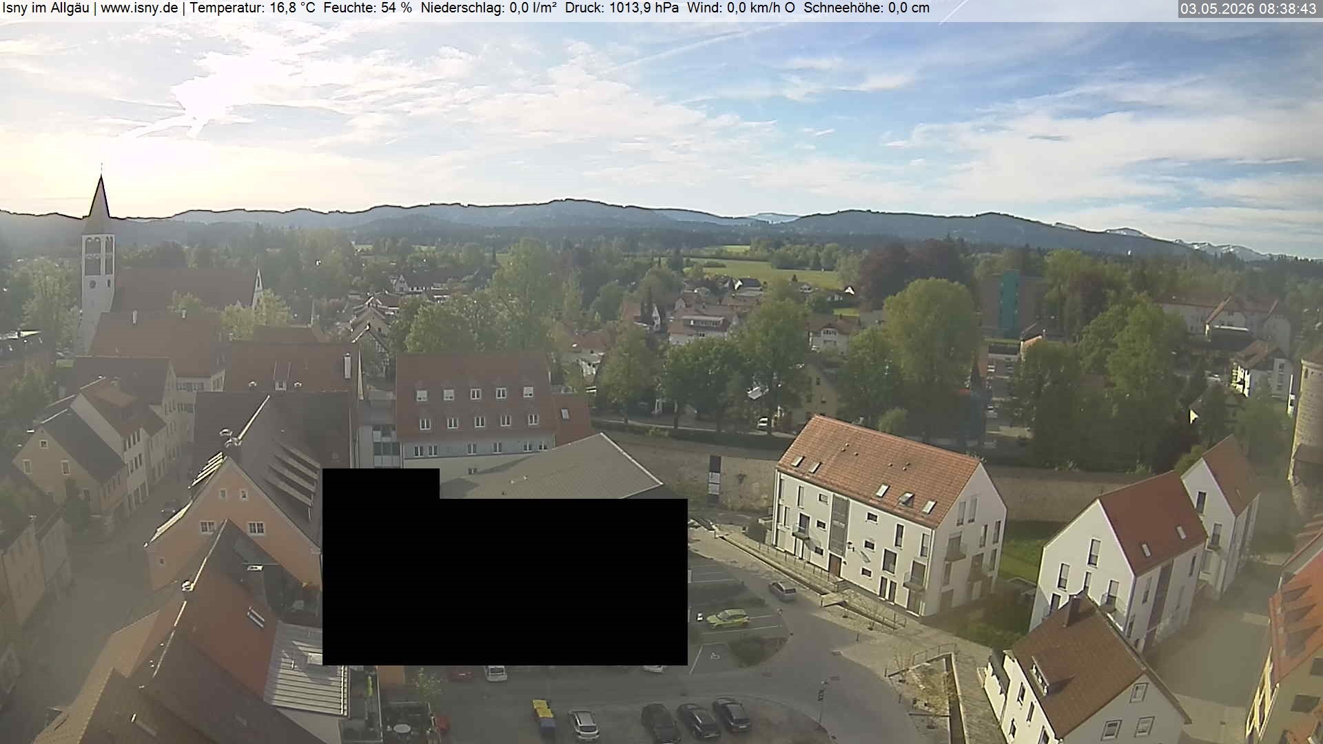 Archiv Foto Webcam Isny im Allgäu - Blick auf die Kirche St. Maria