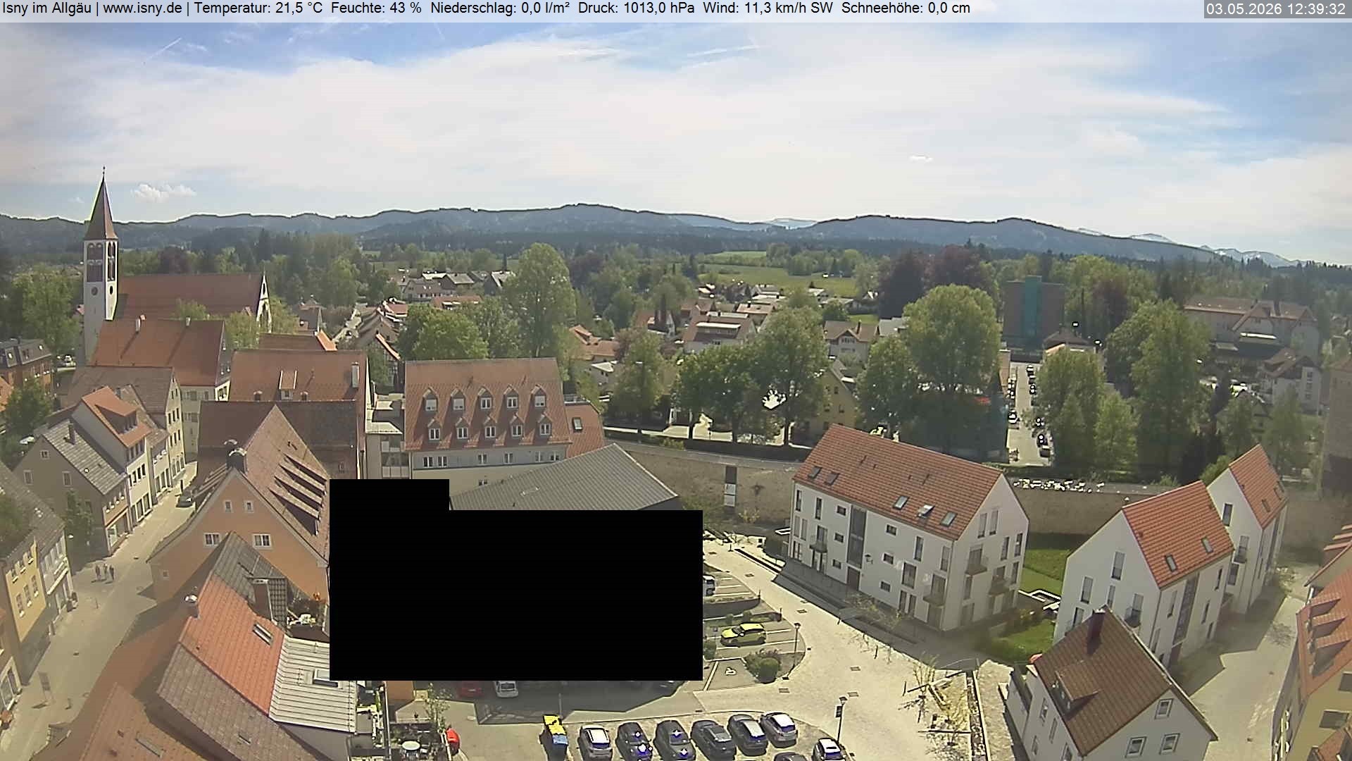 Archiv Foto Webcam Isny im Allgäu - Blick auf die Kirche St. Maria