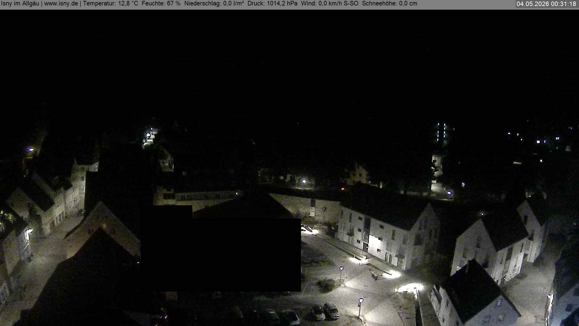 Archived image Webcam Isny - Allgäu - View to St. Mary Church