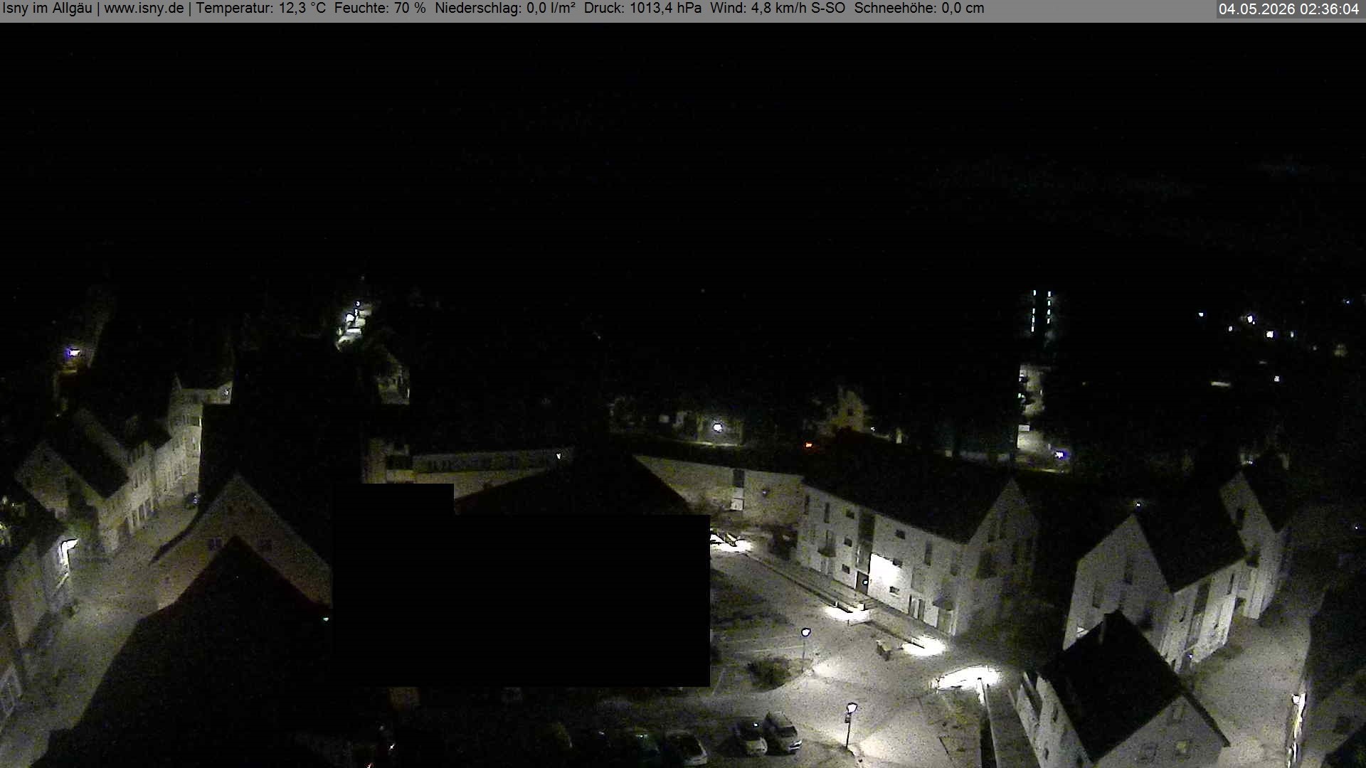 Archived image Webcam Isny - Allgäu - View to St. Mary Church