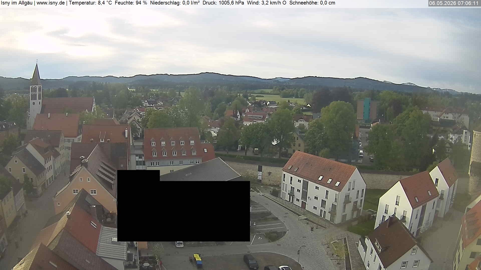 Archiv Foto Webcam Isny im Allgäu - Blick auf die Kirche St. Maria