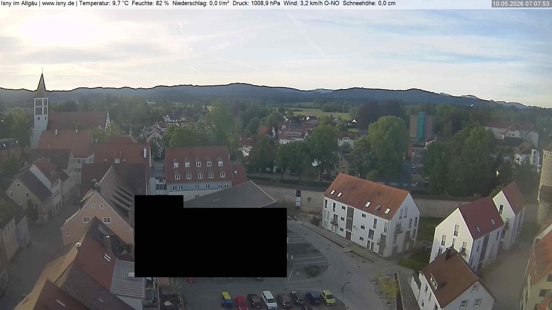 Archiv Foto Webcam Isny im Allgäu - Blick auf die Kirche St. Maria