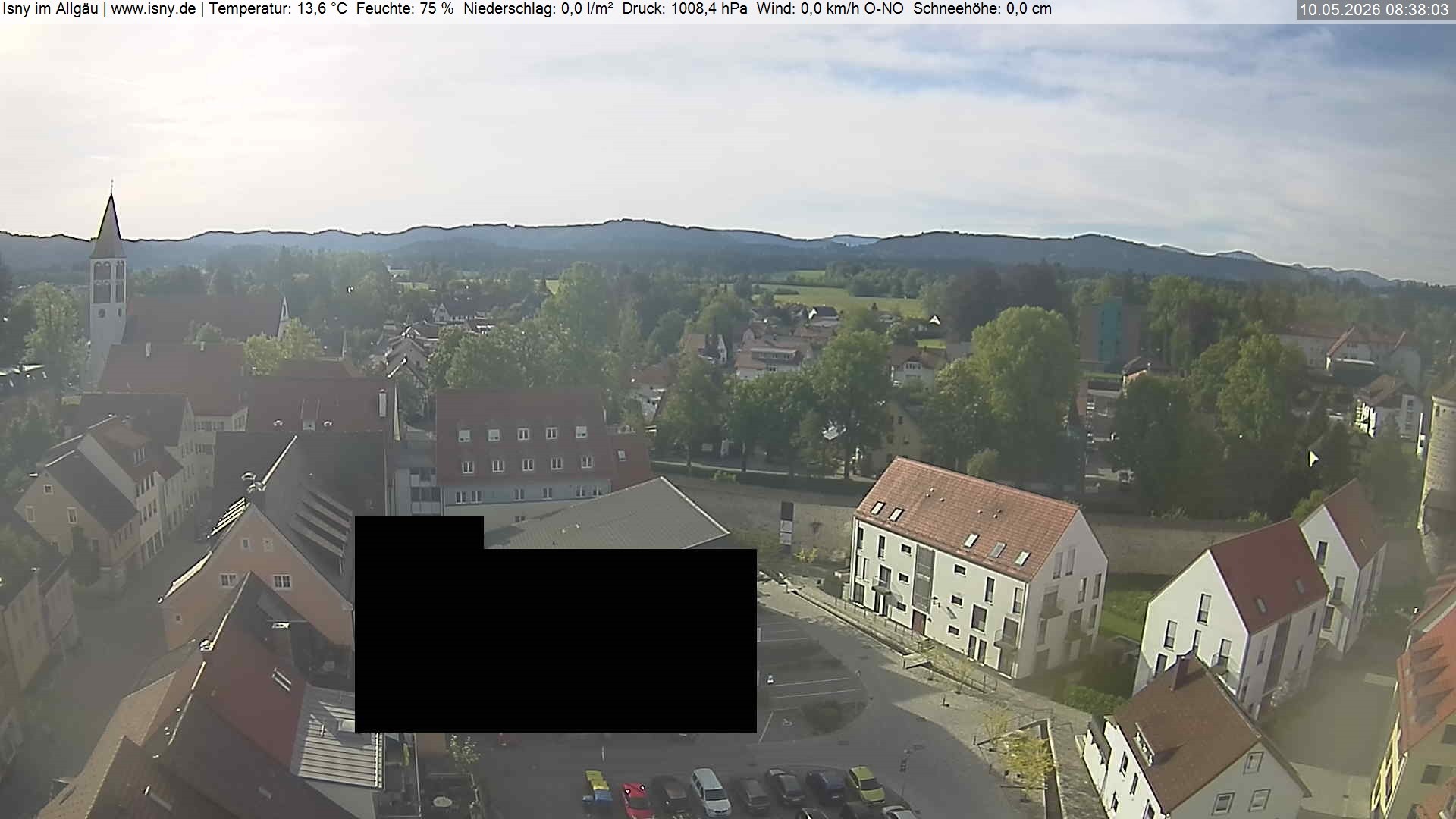 Archiv Foto Webcam Isny im Allgäu - Blick auf die Kirche St. Maria