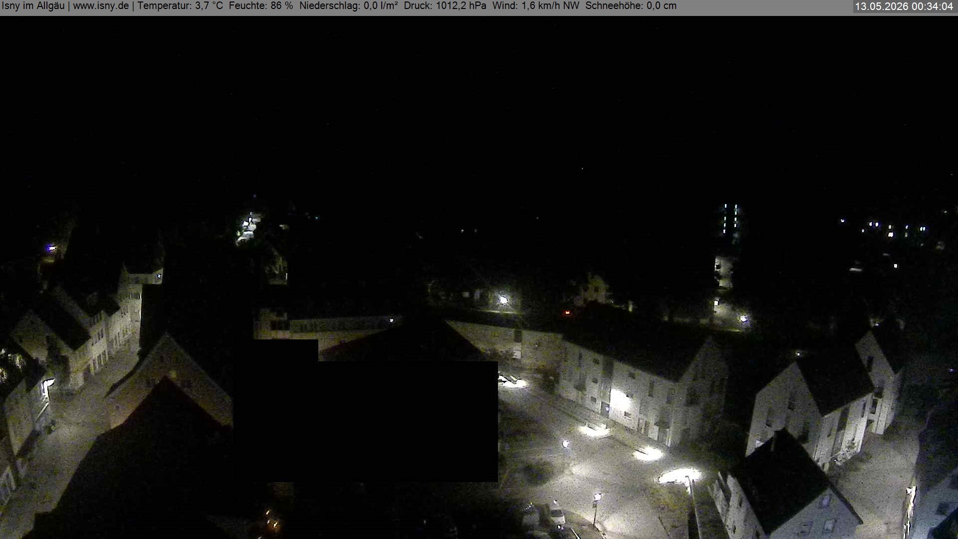 Archiv Foto Webcam Isny im Allgäu - Blick auf die Kirche St. Maria