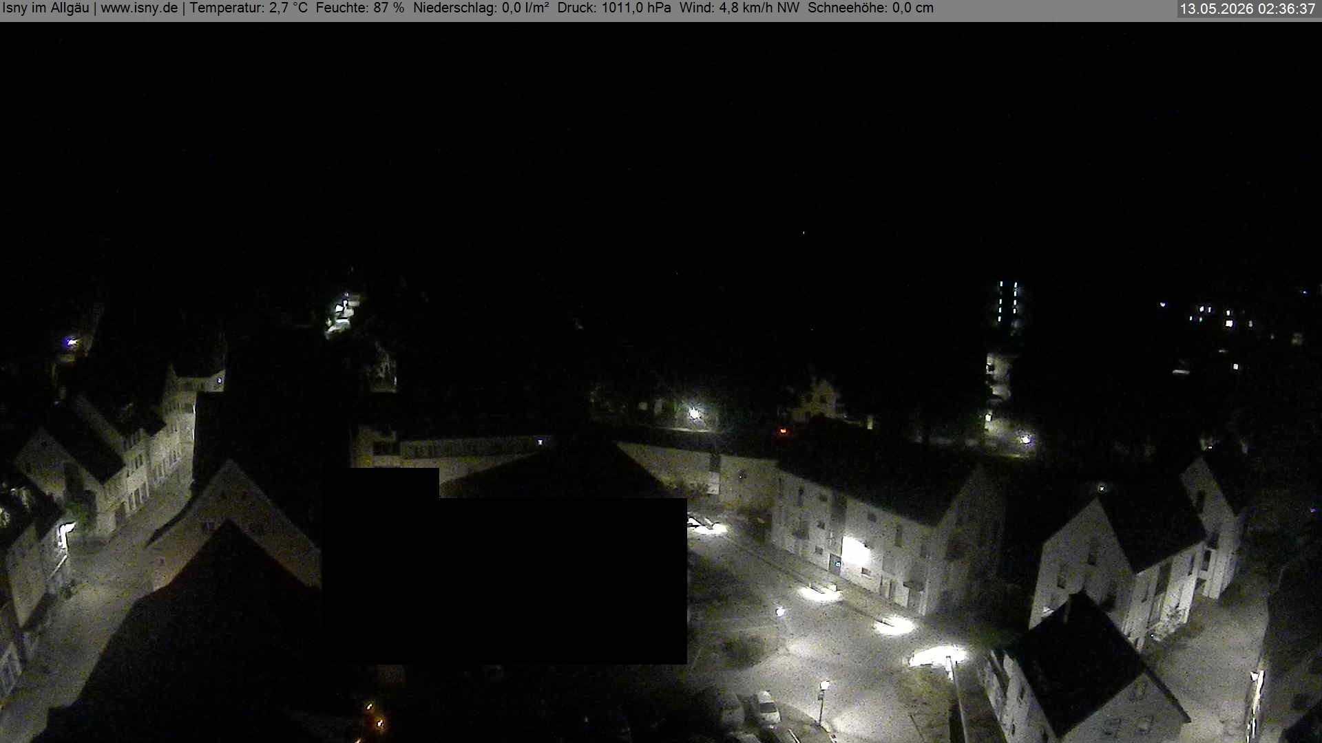 Archiv Foto Webcam Isny im Allgäu - Blick auf die Kirche St. Maria