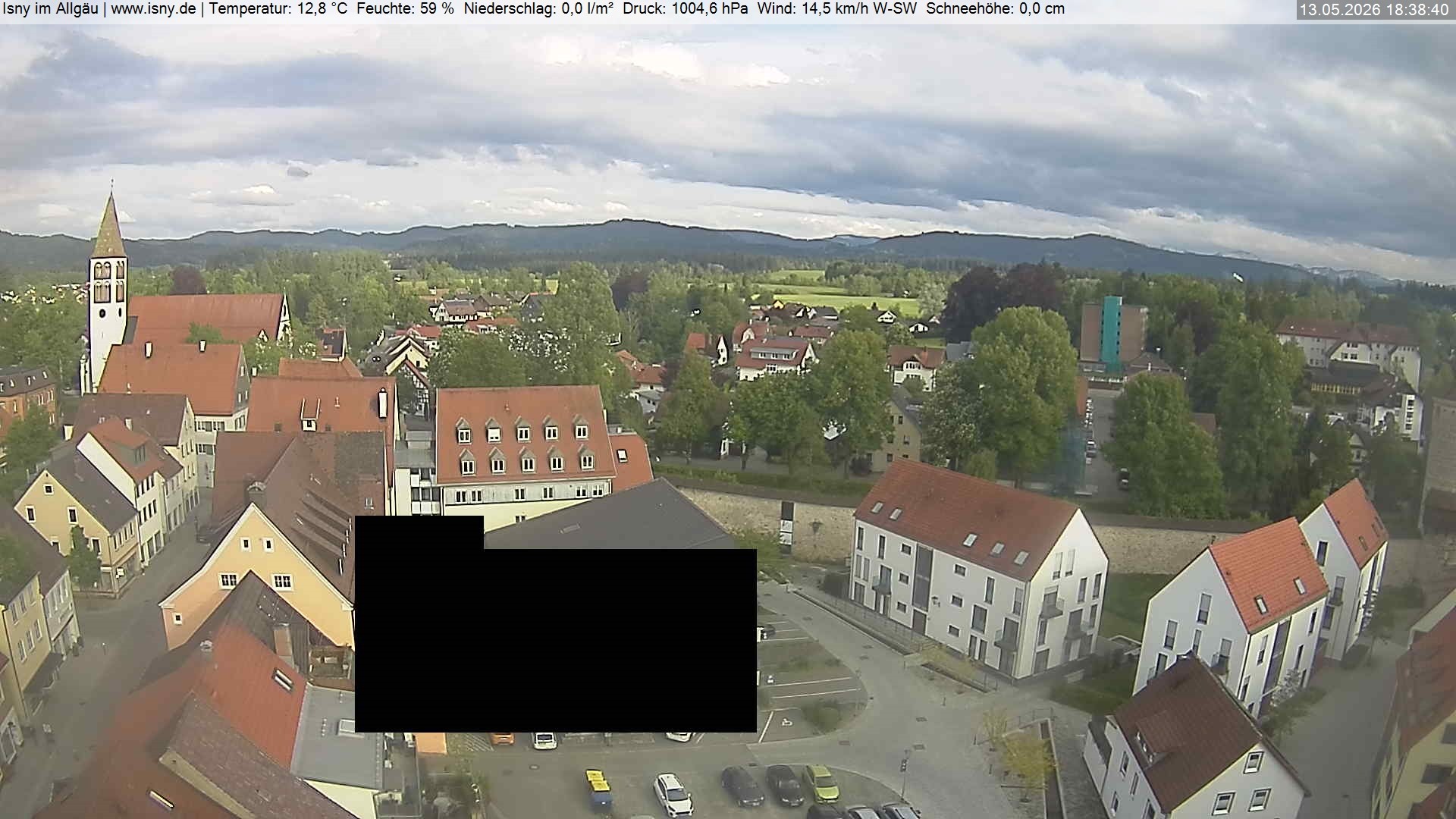 Archiv Foto Webcam Isny im Allgäu - Blick auf die Kirche St. Maria