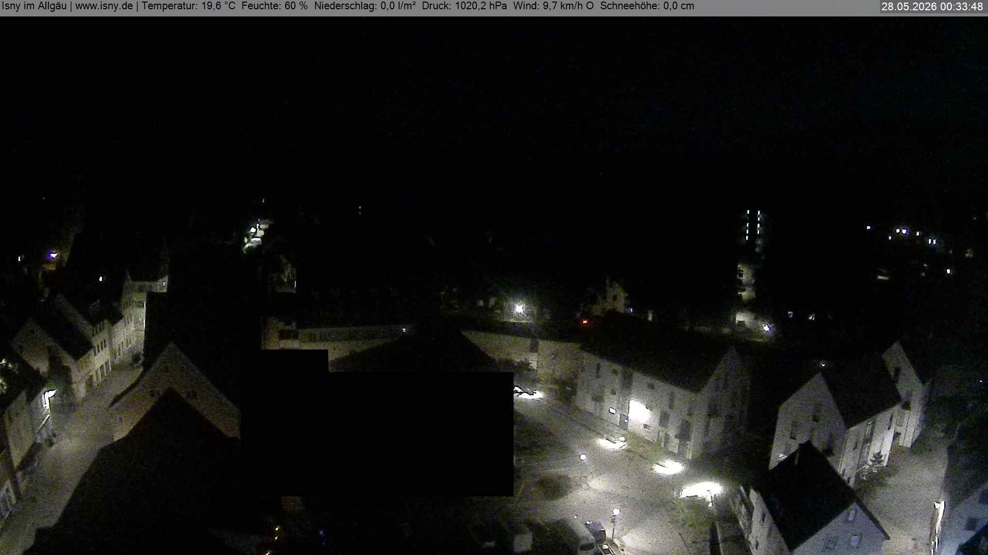 Archived image Webcam Isny - Allgäu - View to St. Mary Church