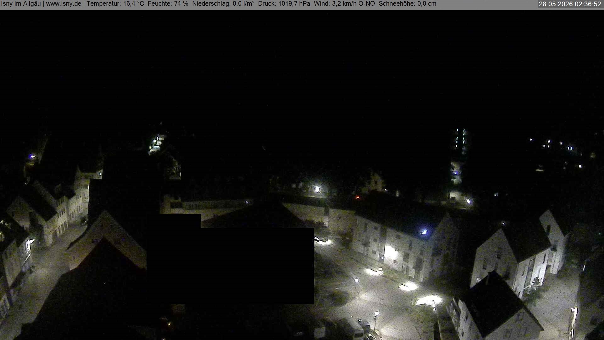 Archived image Webcam Isny - Allgäu - View to St. Mary Church