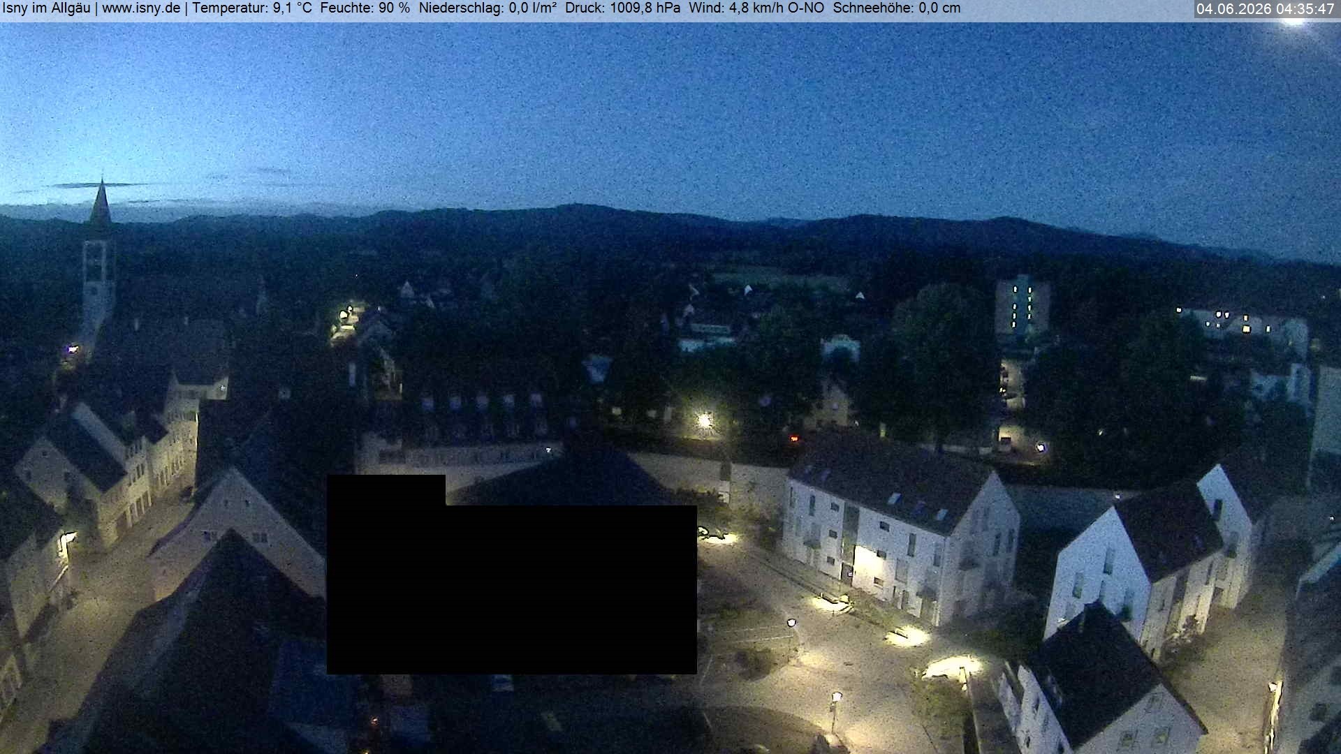 Archiv Foto Webcam Isny im Allgäu - Blick auf die Kirche St. Maria