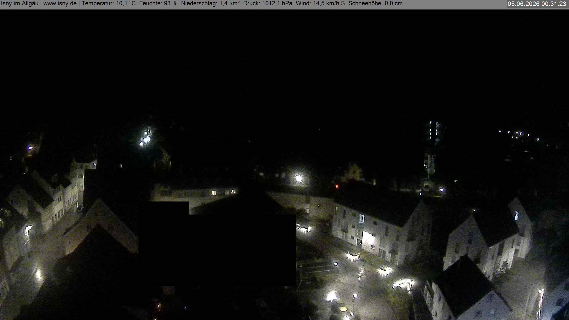 Archiv Foto Webcam Isny im Allgäu - Blick auf die Kirche St. Maria