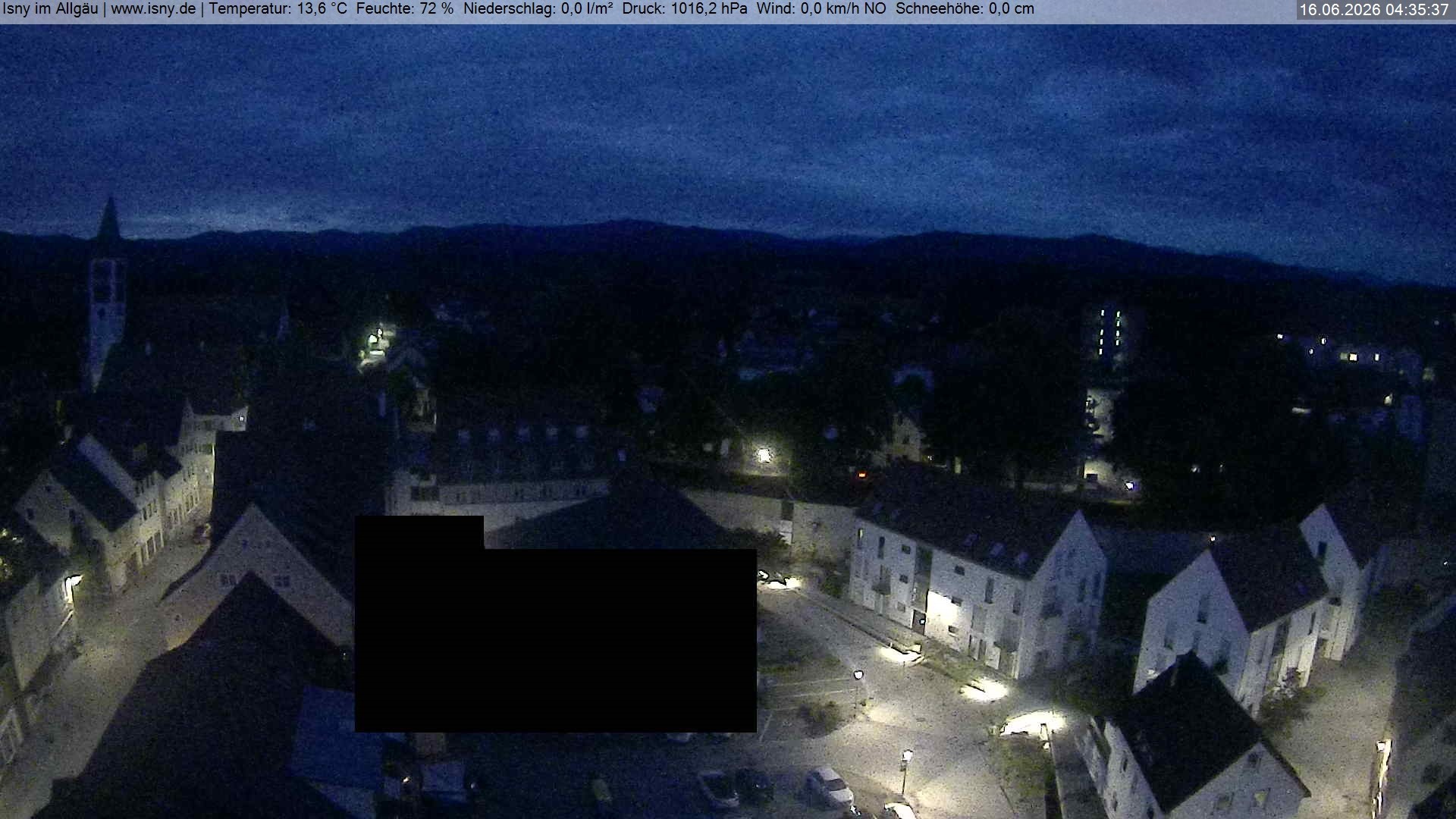 Archiv Foto Webcam Isny im Allgäu - Blick auf die Kirche St. Maria