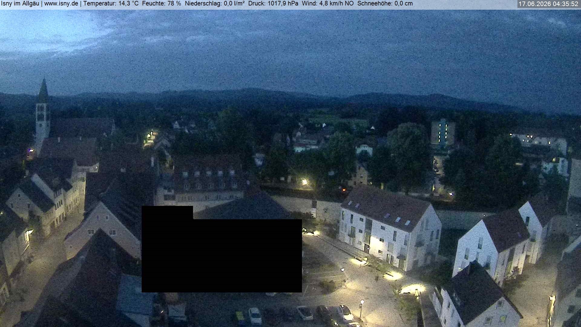 Archiv Foto Webcam Isny im Allgäu - Blick auf die Kirche St. Maria